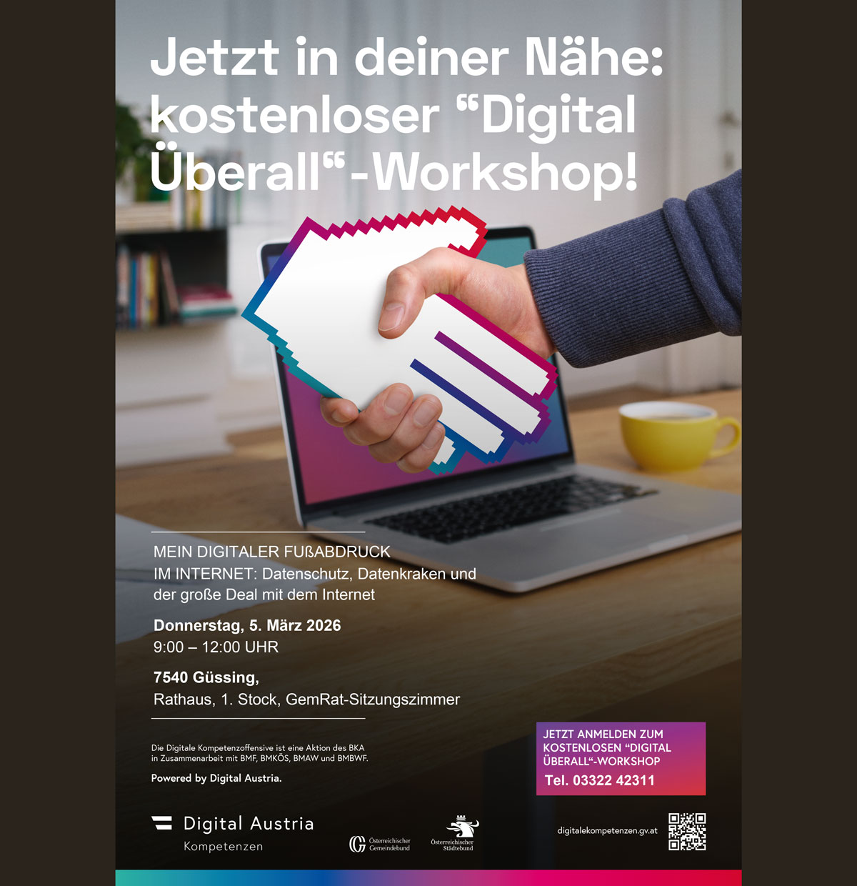 Digitaler Fußabdruck Werbung web quadrat