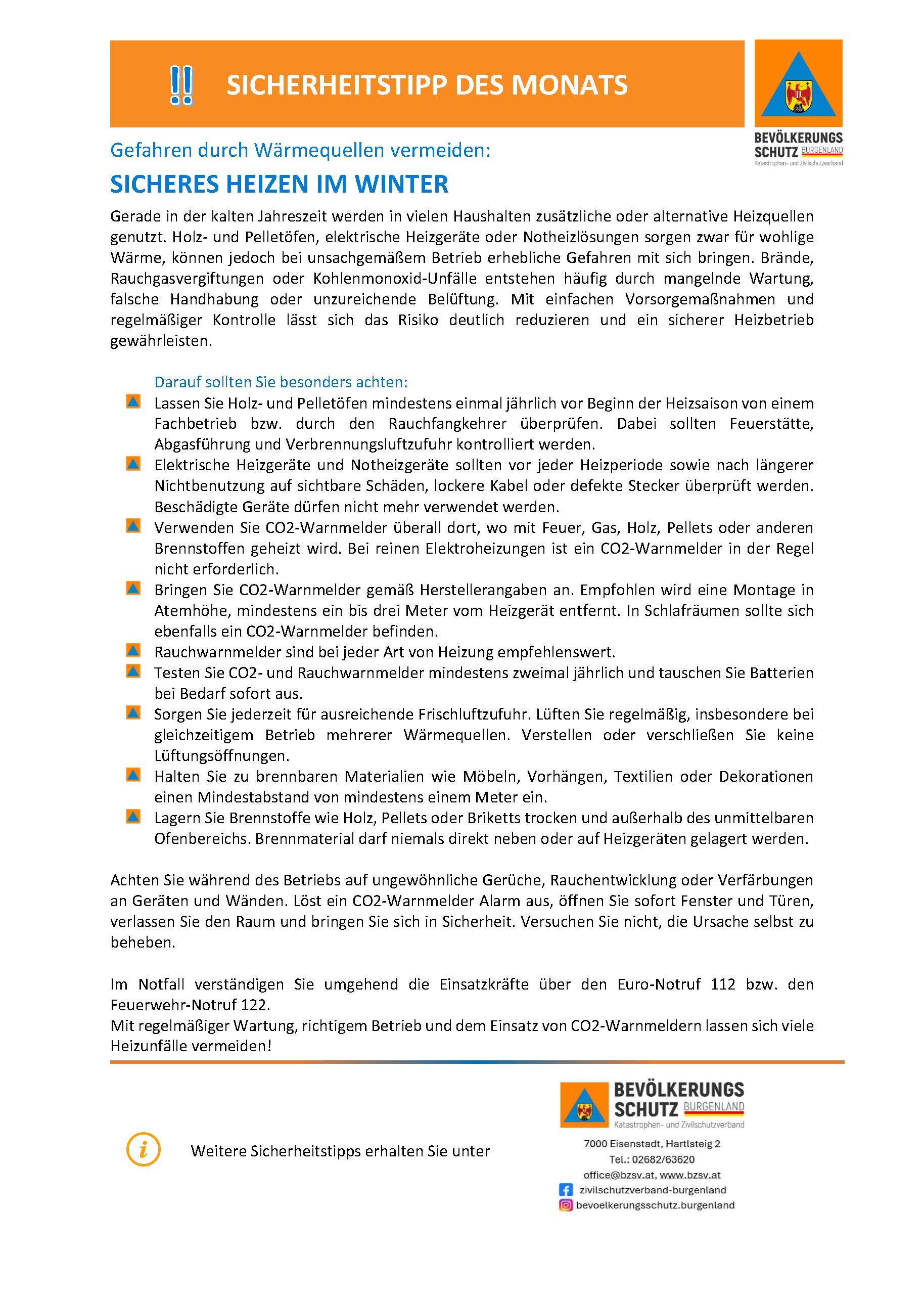 Sicherheitstipp 01 26 Sicher Heizen